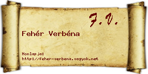 Fehér Verbéna névjegykártya